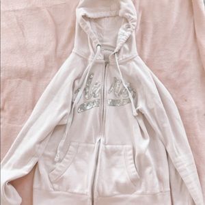 pink aero postale zip up hoodie